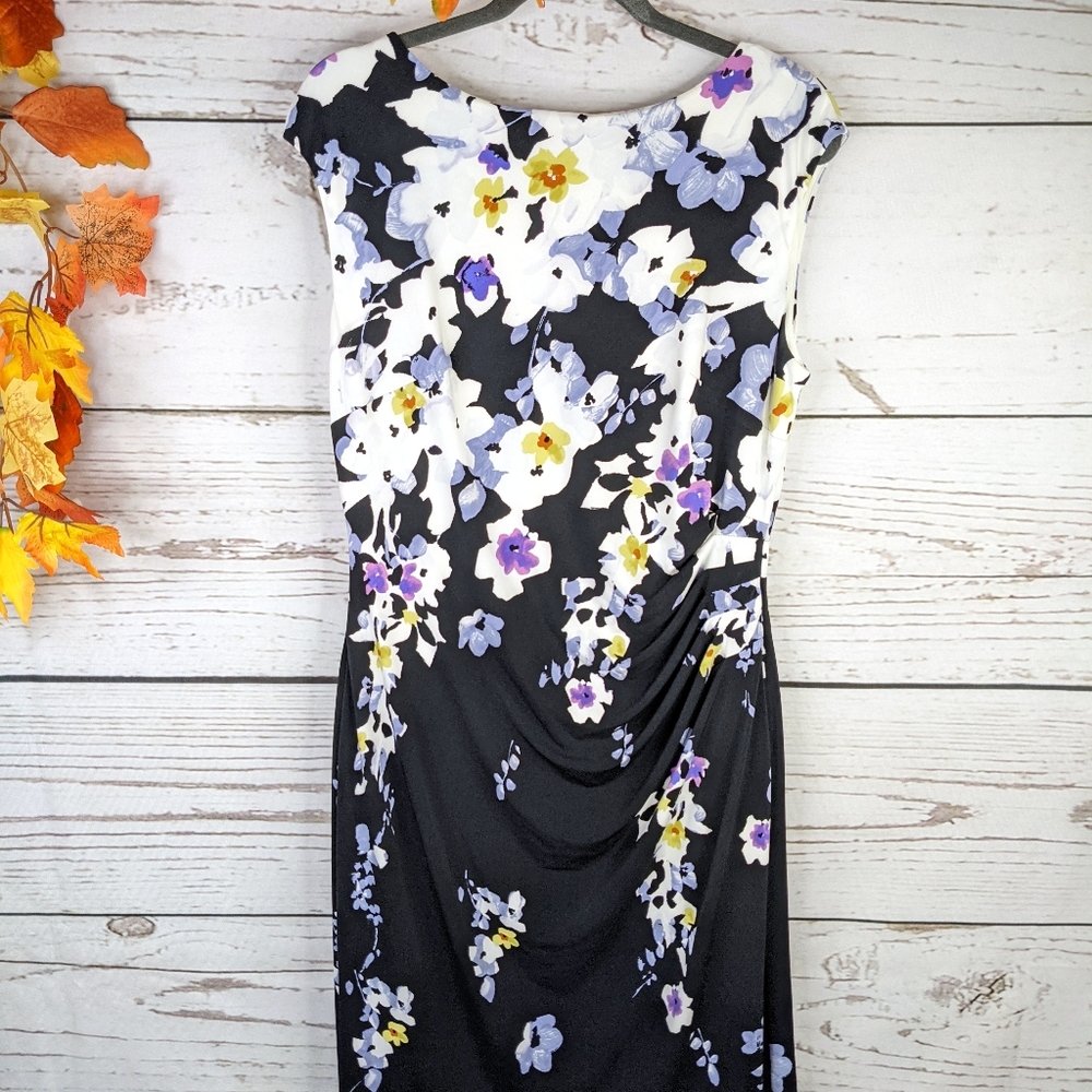 Lauren Ralph Lauren Sz 16 Floral Sheath Dress